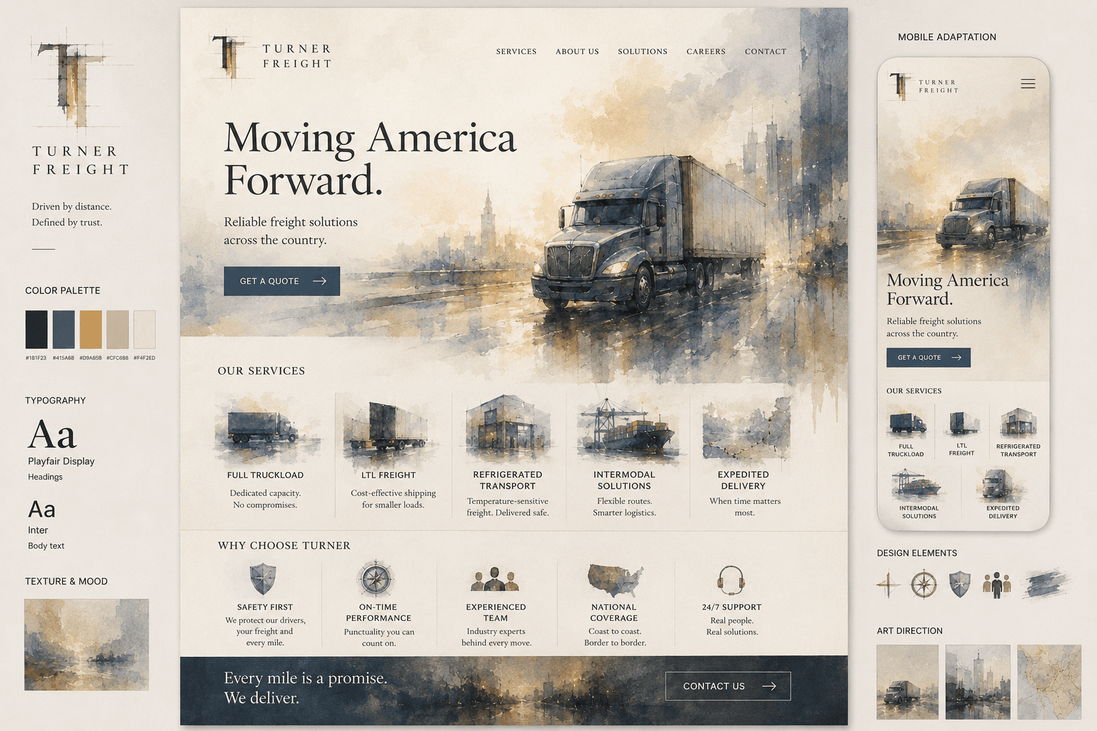 Turner Freight — conceptual design
