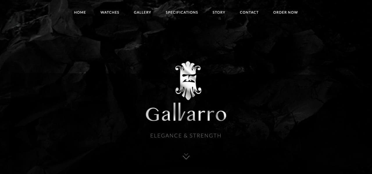 Gallarro watches website home page
